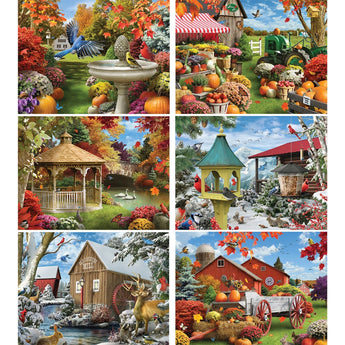 Set of 6 Alan Giana Jigsaw Puzzles