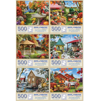 Set of 6 Alan Giana Jigsaw Puzzles