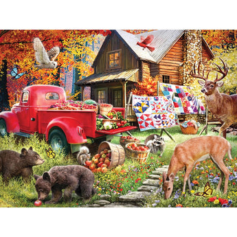 Set of 4 Larry Jones Fall Jigsaw Puzzles