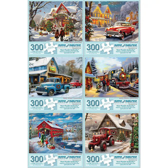 Set of 6 Shawna Stewart Holiday Jigsaw Puzzles