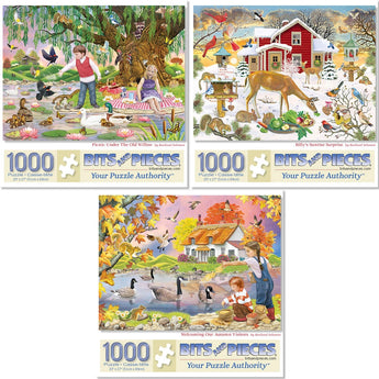 Set of 3 Rosiland Solomon Jigsaw Puzzles