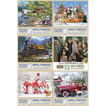 Set of 6  Best Selling Artists Puzzles Holiday Catalog