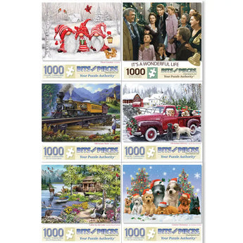 Set of 6  Best Selling Artists Puzzles Holiday Catalog