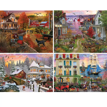 Set of 4  David MacLean 1000 Piece Jigsaw Puzzles