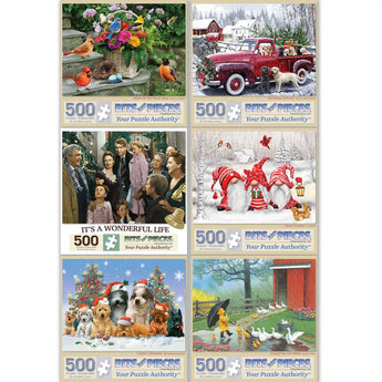 Set of 6  Best Selling Artists Puzzles Early Holiday Catalog