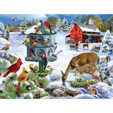 Birdfeeder Visitors Jigsaw Puzzle