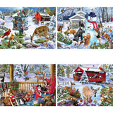 Set Of 4 Mary Thompson Jigsaw Puzzles