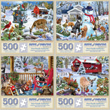 Set Of 4 Mary Thompson Jigsaw Puzzles