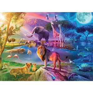 Day To Night African Waterhole Jigsaw Puzzle