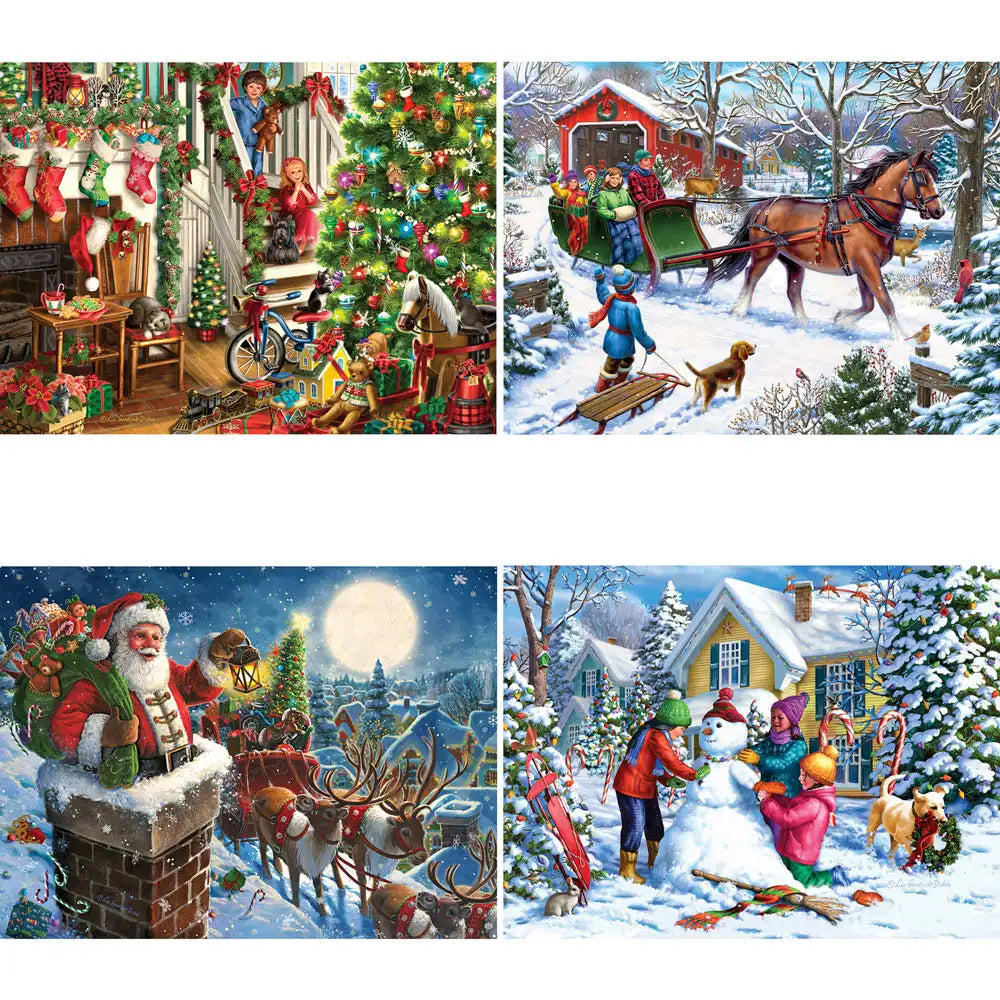 Set of 4 Liz Goodrick-Dillon Jigsaw Puzzles