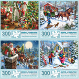 Set of 4 Liz Goodrick-Dillon Jigsaw Puzzles