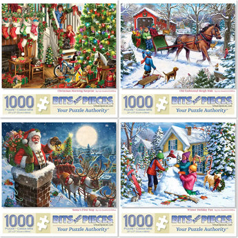 Set of 4 Liz Goodrick-Dillon Jigsaw Puzzles