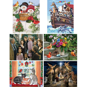 Set of 6 Early Winter Jigsaw Puzzles