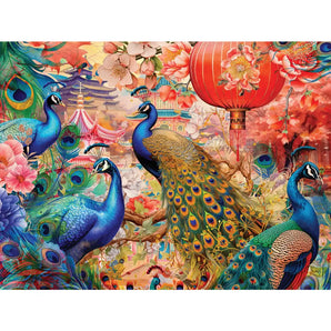 Peacock Garden Jigsaw Puzzle