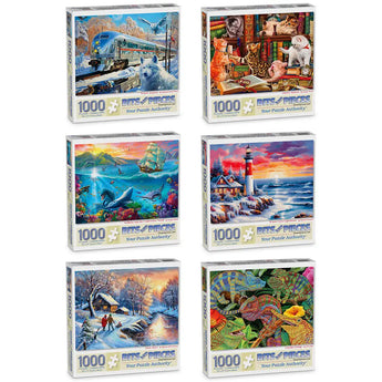 Set Of 6 Early Winter Jigsaw Puzzles