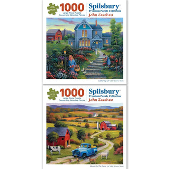 Set of 2: John Zaccheo 1000 Piece Puzzle Set