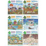 Set Of 6 Kim Leo Jigsaw Puzzles