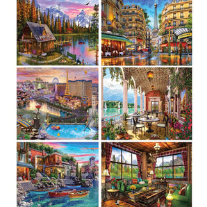 Set of 6: Dominic Davison 1000 Piece Puzzles