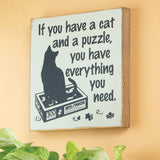 If You Have A Cat And A Puzzle Plaque