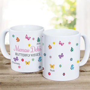 Personalize Butterfly Kisses Coffee Mug