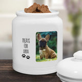 Personalize Dog Treat Jar- Photo and Name