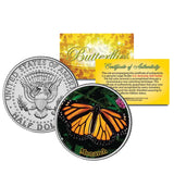 Monarch Butterfly $2 Bill and JFK 50 Cent Piece