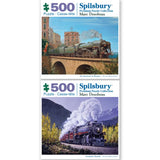 Set of 2 : Train Theme Jigsaw Puzzle by Marc Desobeau