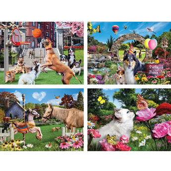 Set of 4 :  Karen Burke 1000 Piece Jigsaw Puzzle