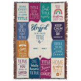 Personalized Blessed Throw Blanket