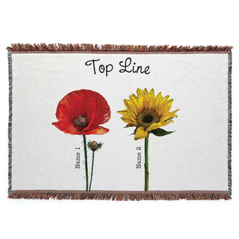 Personalized Flower Garden Throw Blanket