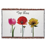 Personalized Flower Garden Throw Blanket