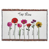 Personalized Flower Garden Throw Blanket