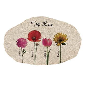 Personalized Flower Garden Stone