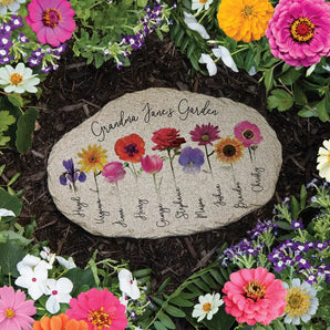 Personalized Flower Garden Stone