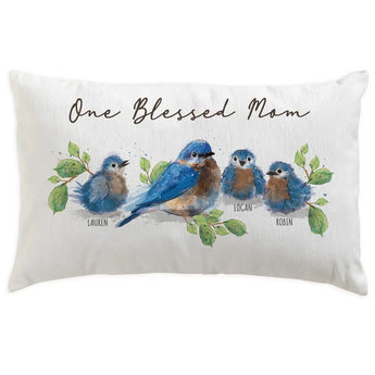 Personalized One Blessed Mom Pillow