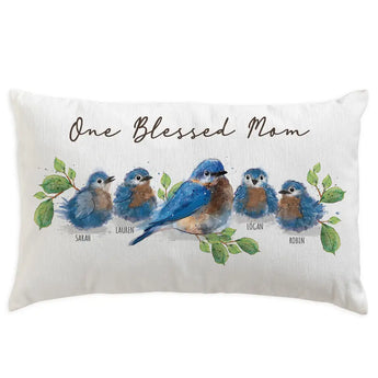 Personalized One Blessed Mom Pillow