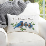 Personalized One Blessed Mom Pillow