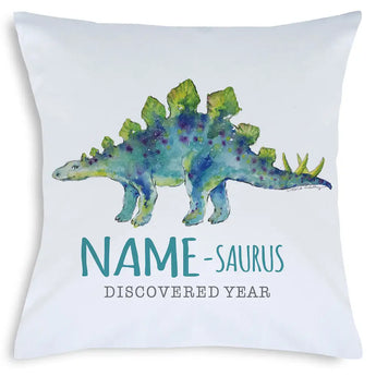 Personalized Stegosaurus Throw Pillow