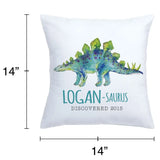 Personalized Stegosaurus Throw Pillow