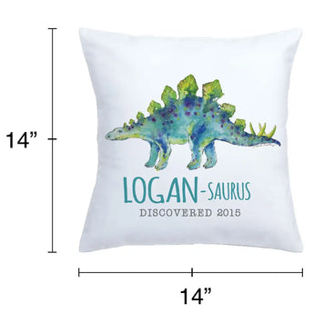 Personalized Stegosaurus Throw Pillow